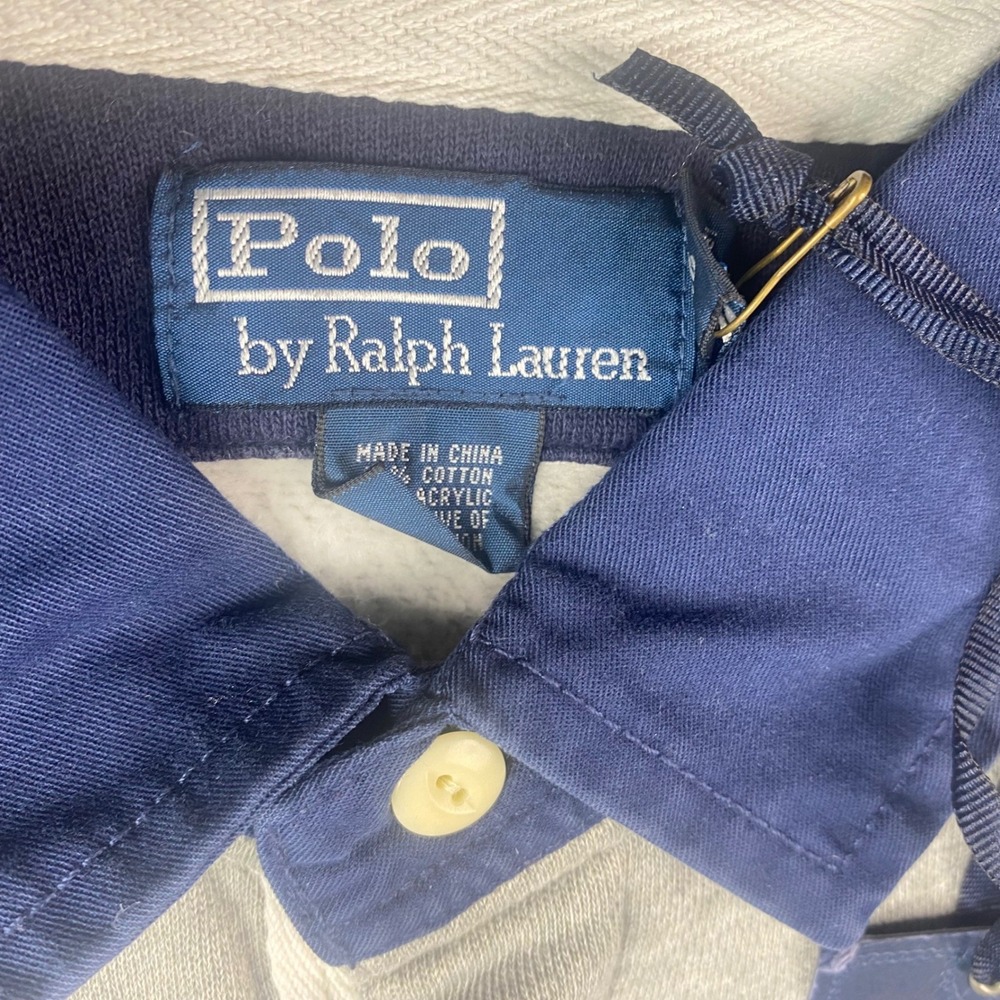 Vintage Polo Ralph Lauren Cross Flags Rugby XXL Sweatshirt Anniversary 90s NWT - Picture 9 of 9